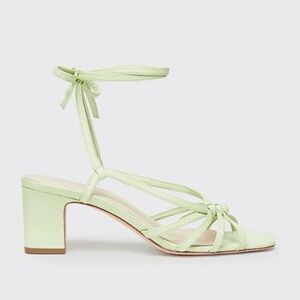 Loeffler Randall Libby Knotted Wrap Heel Sandals in Pistachio Size 10